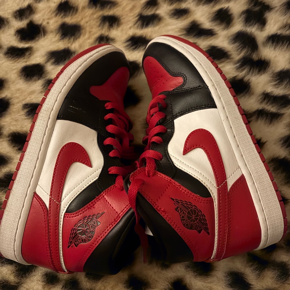 Nike Red and Black High-Top Sneakers